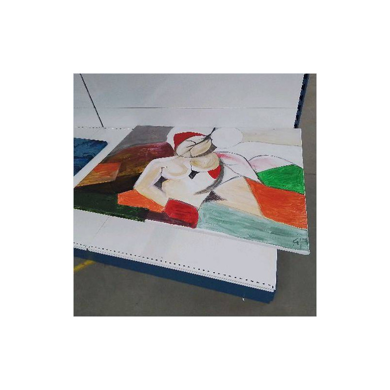 TOILE FEMME ABSTRAIT 