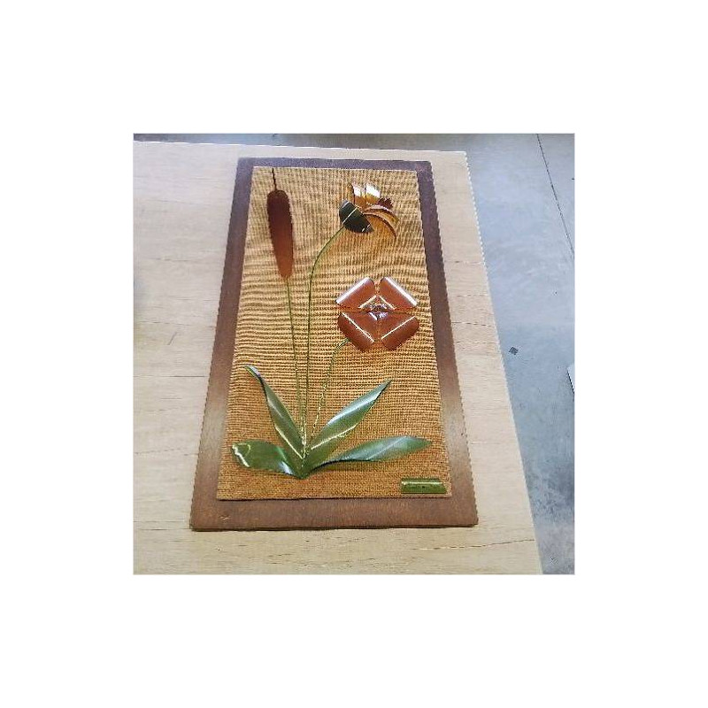 TABLEAU FLEUS PLEXI SIGNE CHARLES 