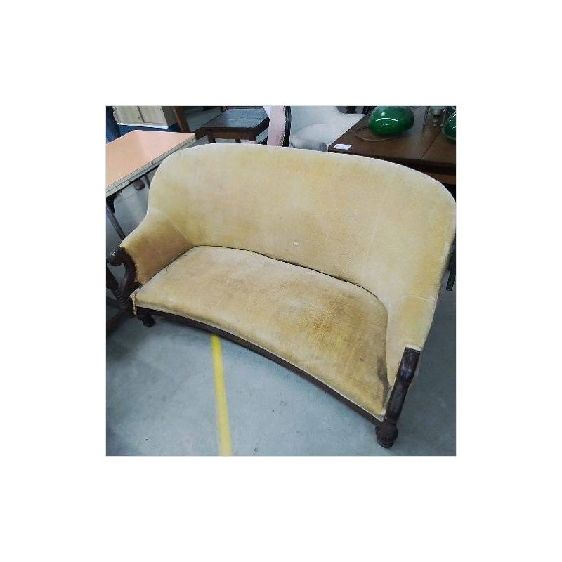 BANQUETTE JAUNE A RESTAURER