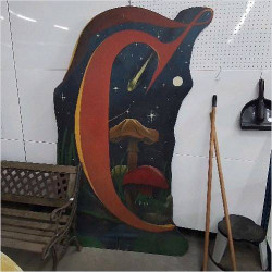 DECOR PLAQUE PEINTE