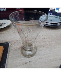 VASE VERRE DECOR DORÉ