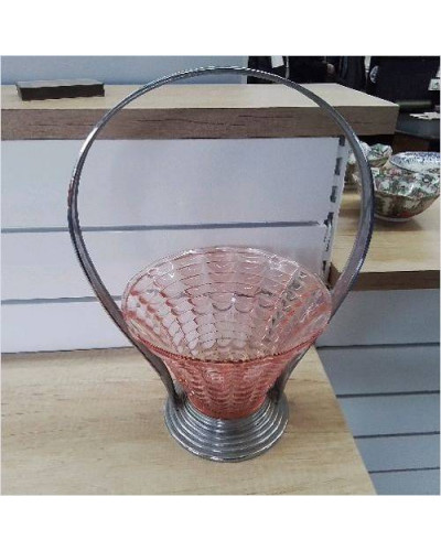 PANIERE VERRE ROSE