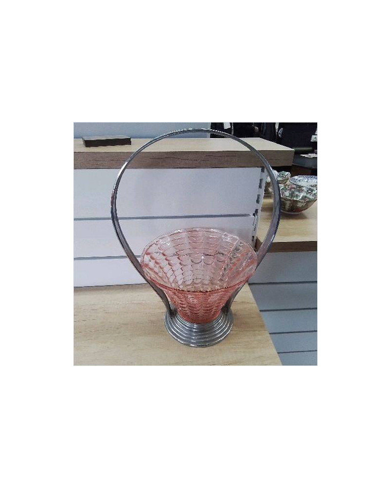 PANIERE VERRE ROSE