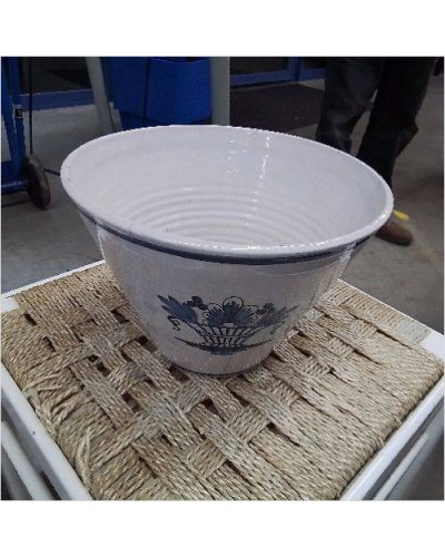 CACHE POT BLANC BLEU