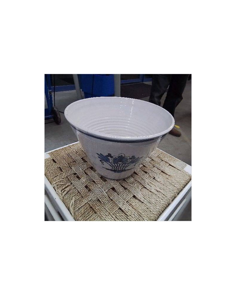 CACHE POT BLANC BLEU