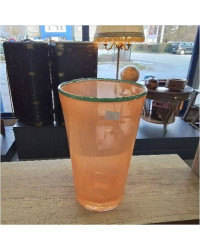 VASE ORANGE LISERET VERT