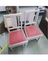 PAIRE DE CHAISES ASSISES ROUGES 
