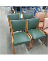 4 CHAISES VERTES STEINER 