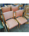 4 CHAISES ROSES STEINER