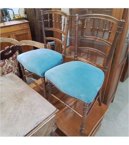 PAIRE DE CHAISES BLEUES