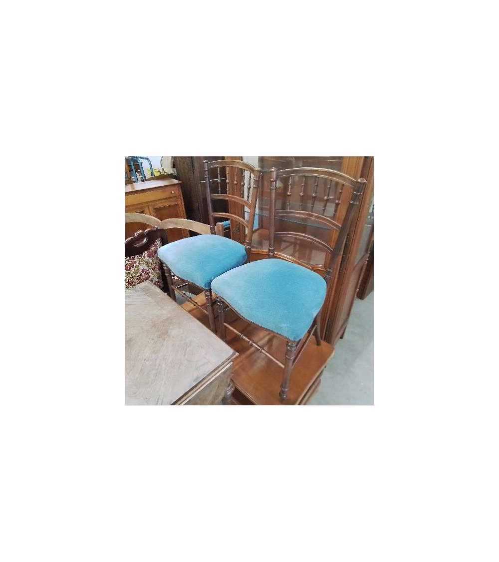 PAIRE DE CHAISES BLEUES