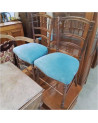 PAIRE DE CHAISES BLEUES