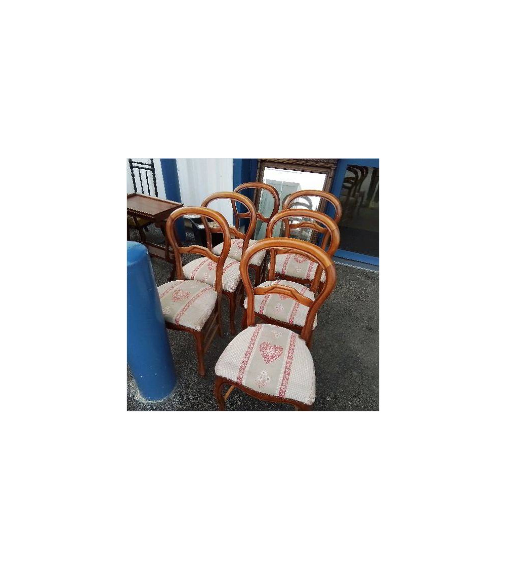 6 CHAISES STYLE LOUIS PHILIPPE 