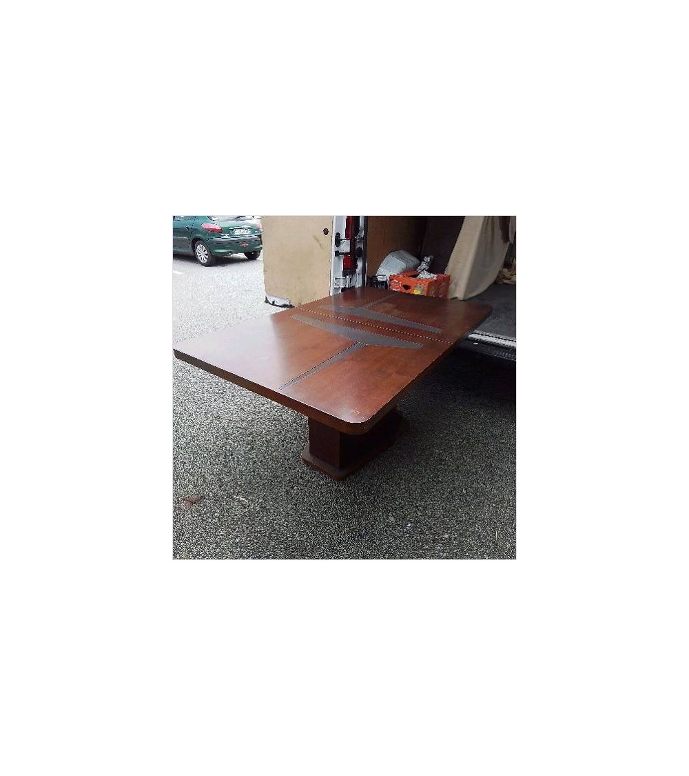 TABLE DE SALLE PIED CENTRAL RALLONGE INTERIEURE