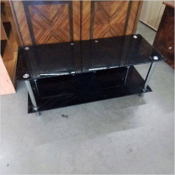 MEUBLE TELE VERRE NOIR