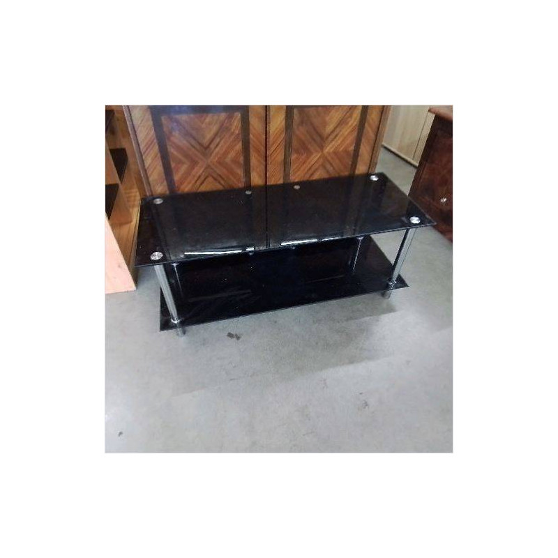 MEUBLE TELE VERRE NOIR