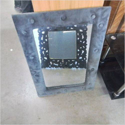 MIROIR’GRIS CAPITONNÉ 