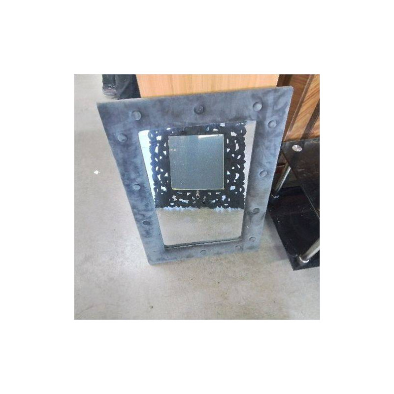 MIROIR’GRIS CAPITONNÉ 