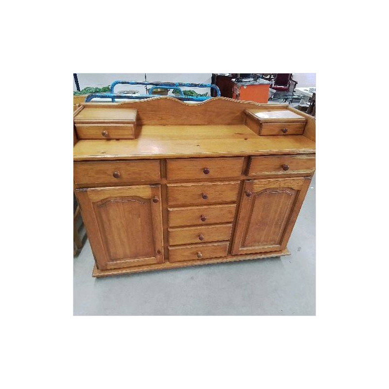 BUFFET PIN 2 PORTES 7 TIROIRS