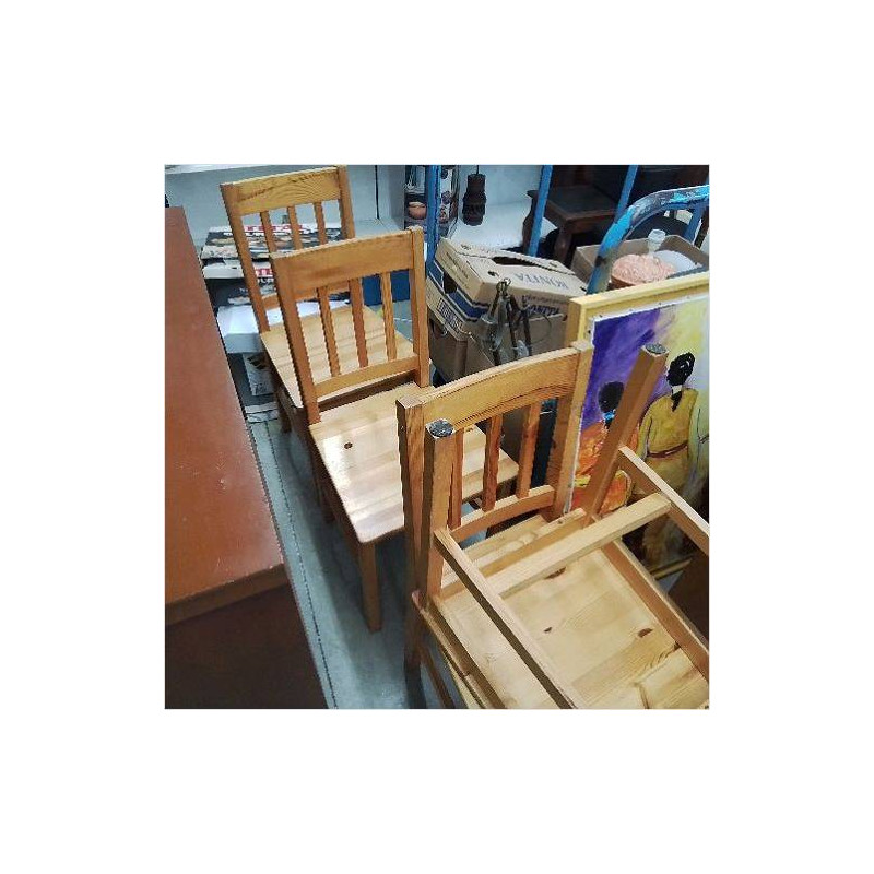 CHAISES PIN LOT DE 4 