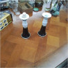 PAIRE DE BOUGEOIRS EMBOUT DE CLARINETTE