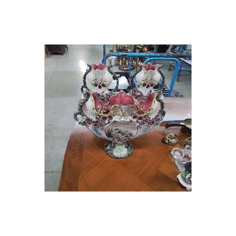ENSEMBLE GARNITURE DE CHEMINEE EN BARBOTINE