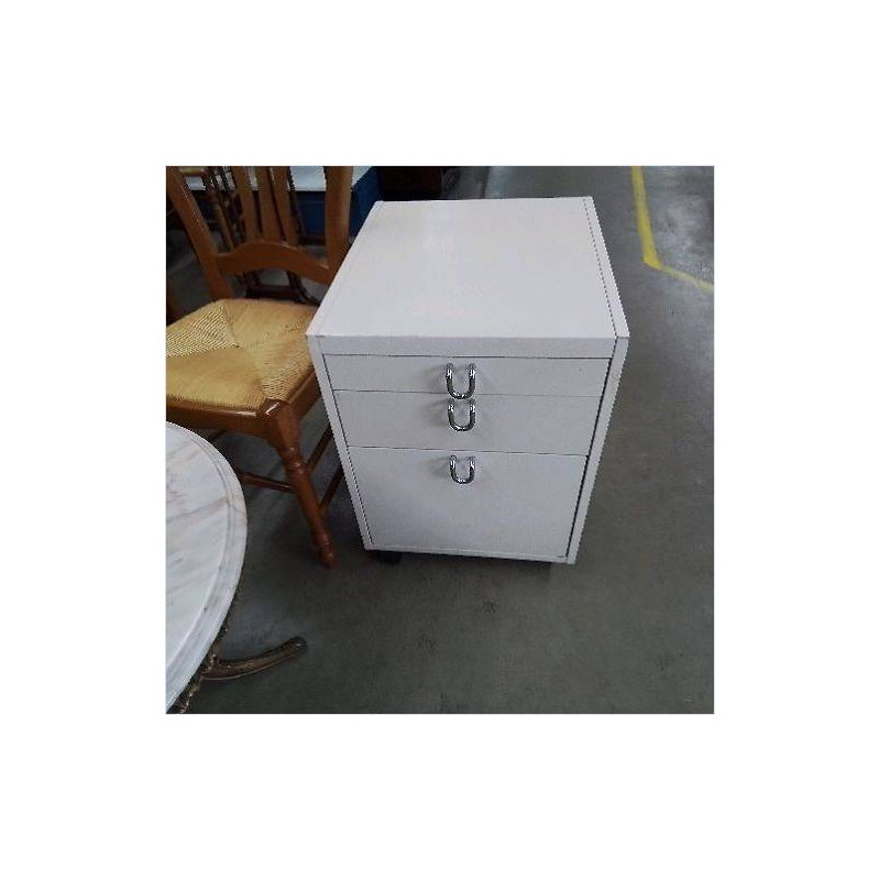 CAISSON DE BUREAU 3 TIROIRS BLANC