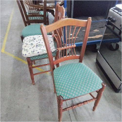 CHAISES ASSISE TISSU VERT...