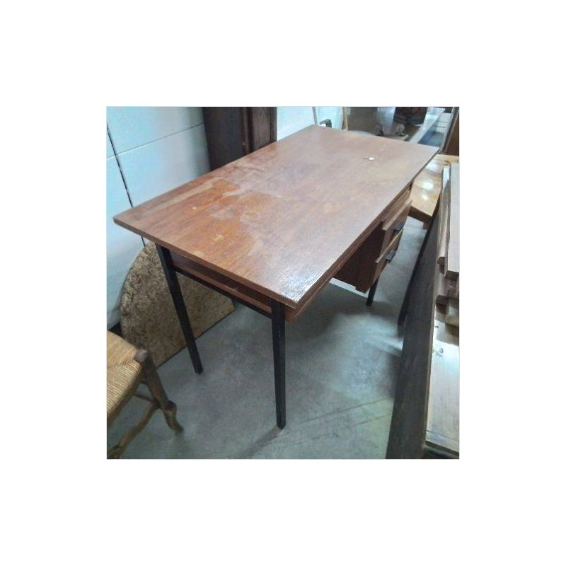 BUREAU 2 TIROIRS VINTAGE 