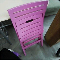 CHAISE PLIANTE ROSE