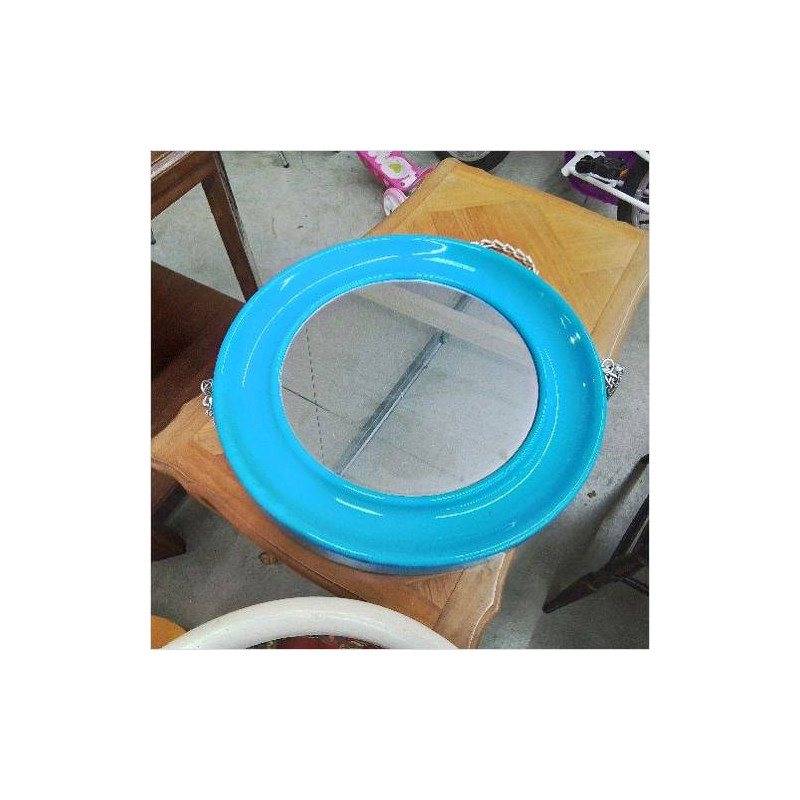 MIROIR BLEU VINTAGE 