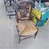 FAUTEUIL PAILLÉ SCULPTÉ 