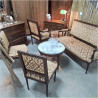 SALON LOUIS XVI TAPISSERIE JAUNE (BANQUETTE / FAUTEUIL / 2 CHAISES)