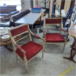 PAIRE FAUTEUIL DIRECTOIRE...