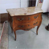 COMMODE 2 TIROIRS DESSUS MARBRE