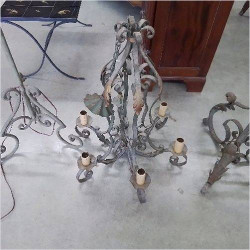 LUSTRE FER FORGÉ 