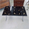 TABLE BASSE CARREAUX NOIRS 