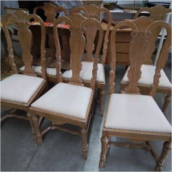 CHAISES CERUSEES LOT DE 6 