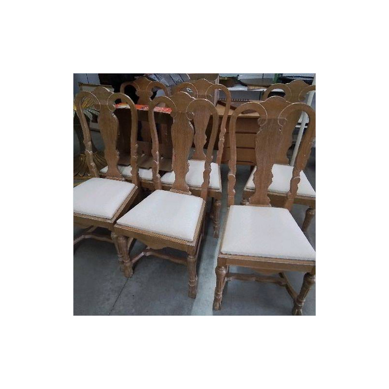 CHAISES CERUSEES LOT DE 6 
