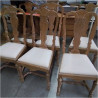 CHAISES CERUSEES LOT DE 6 