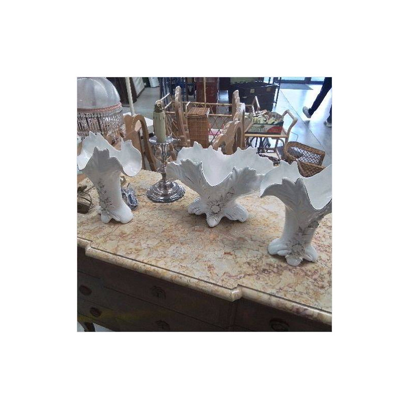 GARNITURE DE CHEMINEE PORCELAINE