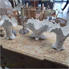 GARNITURE DE CHEMINEE PORCELAINE