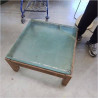 TABLE BASSE DESSUS VERRE