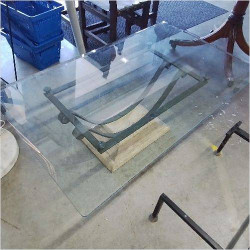 TABLE BASSE PLATEAU VERRE 