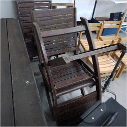 CHAISE DE JARDIN BOIS LOT DE 4