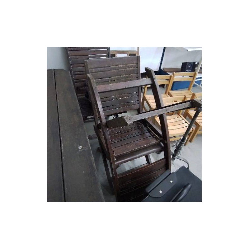CHAISE DE JARDIN BOIS LOT DE 4