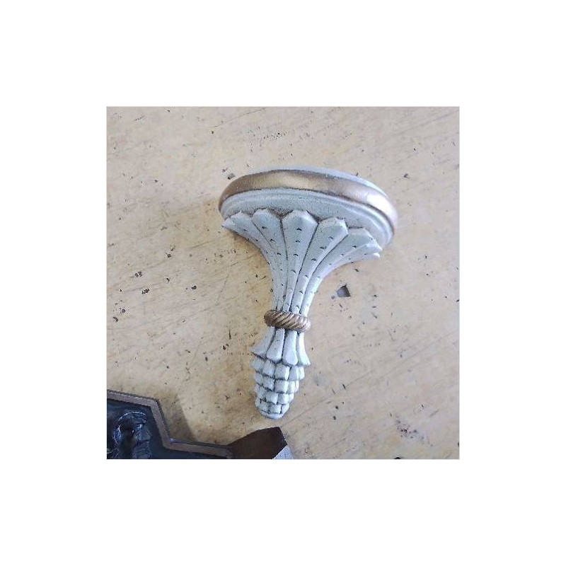 ETAGERE MURALE BLANCHE DOREE