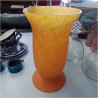 VASE PATE DE VERRE ORANGE