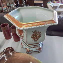 JARDINIERE DECOR ORANGE DORÉ 
