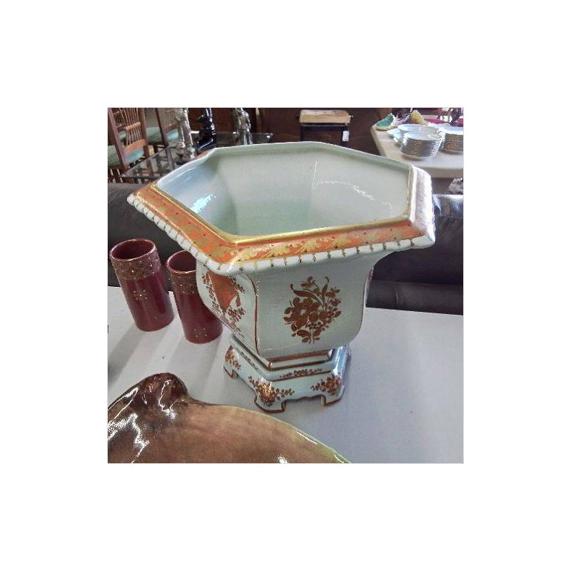 JARDINIERE DECOR ORANGE DORÉ 